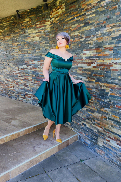 Rochie 2085 verde MBG [3]