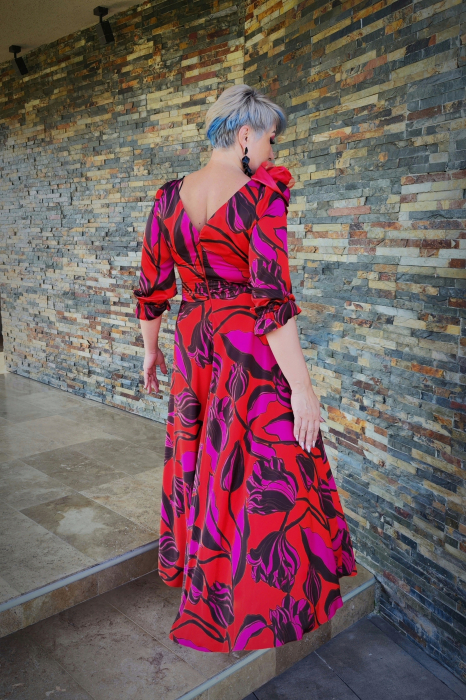 Rochie 2094 rosu imp Fany Lux [4]