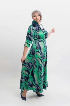 Rochie 2094 verde imp Fany Lux [2]