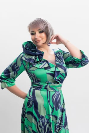 Rochie 2094 verde imp Fany Lux [6]