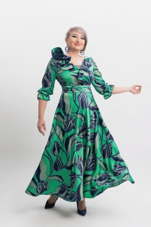 Rochie 2094 verde imp Fany Lux [4]