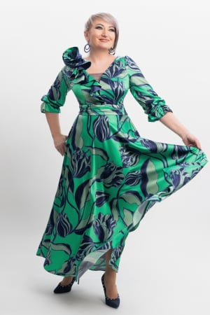 Rochie 2094 verde imp Fany Lux [5]
