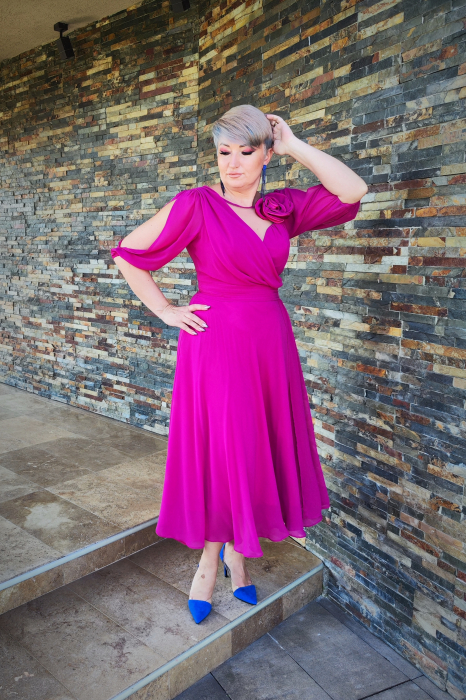 Rochie 2116 ciclame Fany Lux [7]