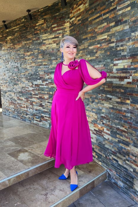 Rochie 2116 ciclame Fany Lux [4]