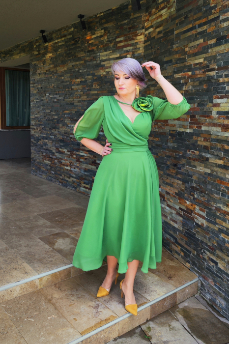 Rochie 2116 verde Fany Lux