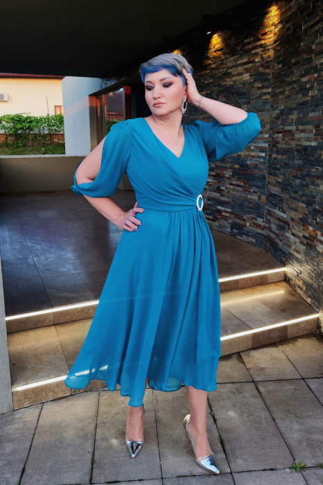 Rochie 2122 turqauz Fany Lux 52 [2]