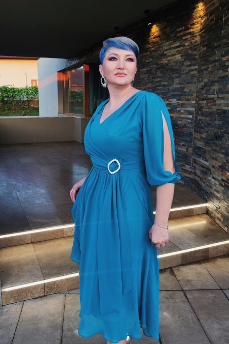 Rochie 2122 turqauz Fany Lux 52 [4]