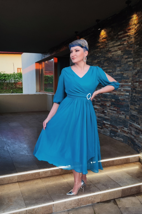 Rochie 2122 turqauz Fany Lux 52 [5]