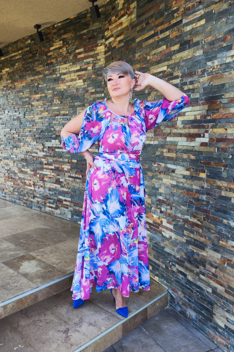 Rochie 2136 flori Fany Lux [4]