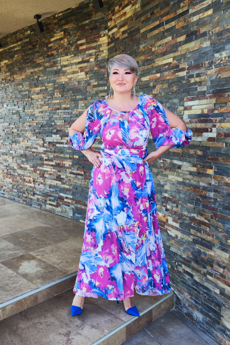 Rochie 2136 flori Fany Lux [5]