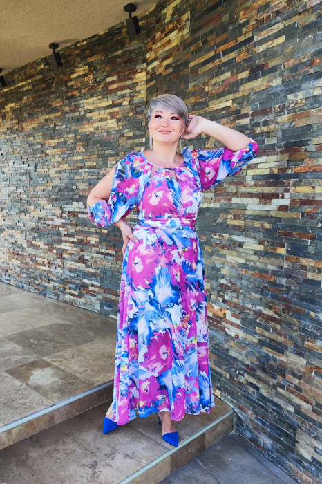 Rochie 2136 flori Fany Lux [3]