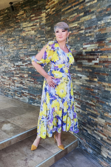 Rochie 2137 flori Fany Lux [2]