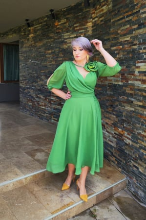 Rochie 2192 verde Fanylux