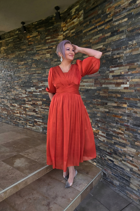 Rochie 2272 caramizie Fany Lux