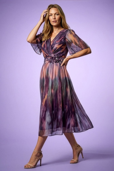 Rochie 239 mov imprimat Viada [2]