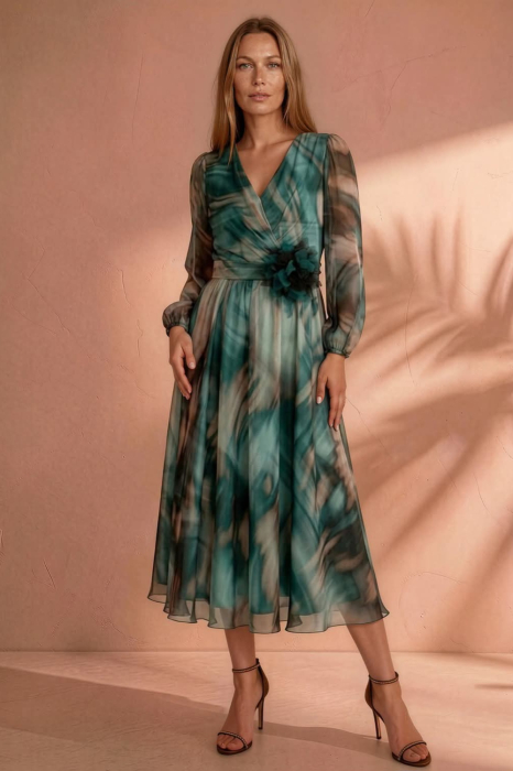Rochie 255 print turquaz Viada [3]