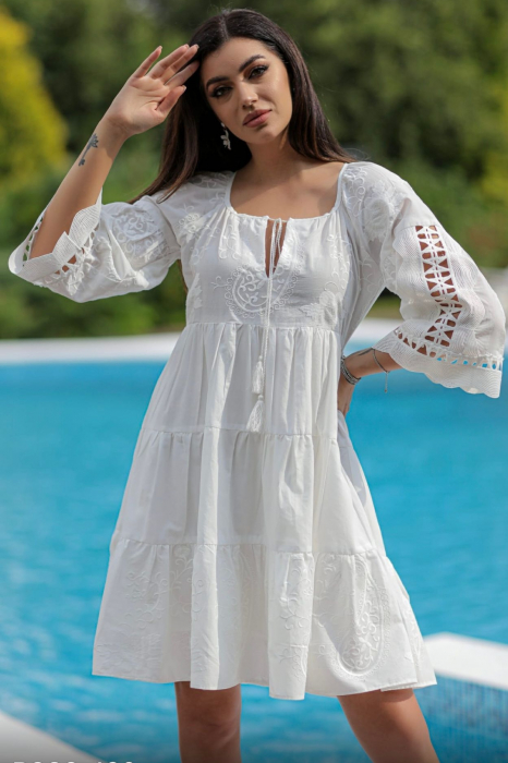 Rochie 339 alb madelia