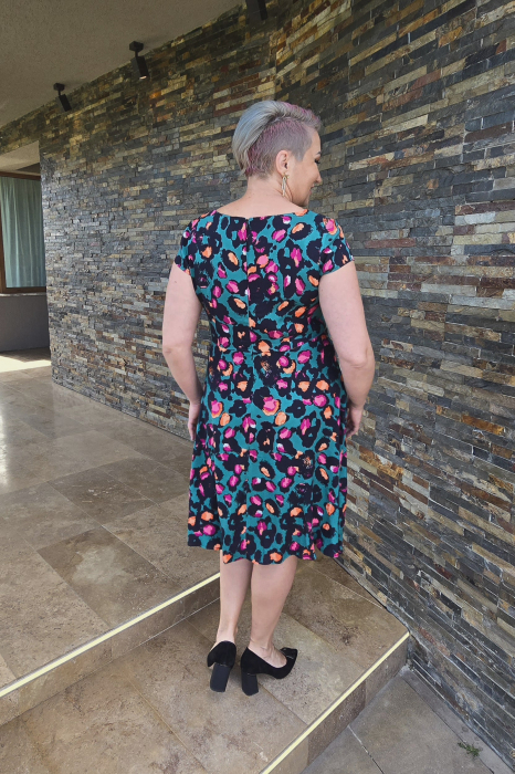 Rochie 414 imprimat portocaliu Anesia [4]