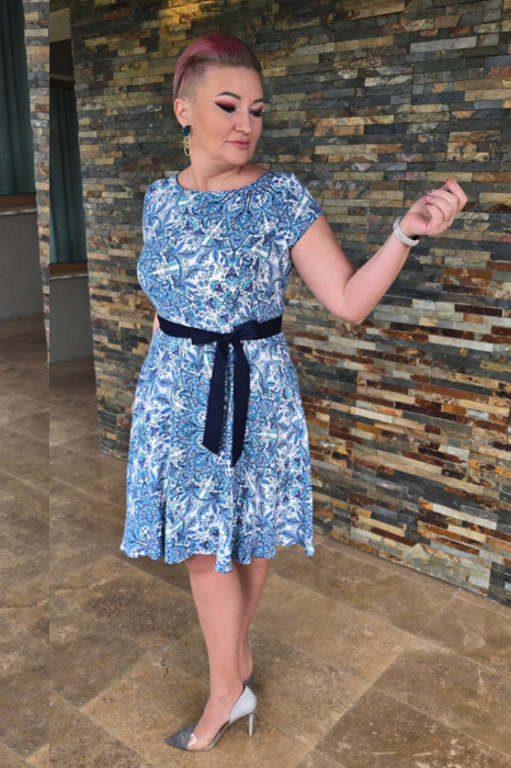 Rochie 414 imprimeu blue Anesia [2]