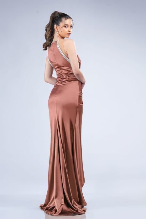 Rochie 41986 mocha mousse Per Donna [3]