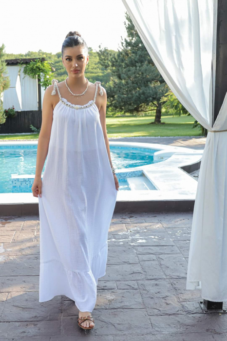 Rochie 431 alba scoici Madelia [2]