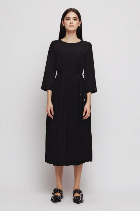 Rochie 4313 neagra plisata Mizar [2]