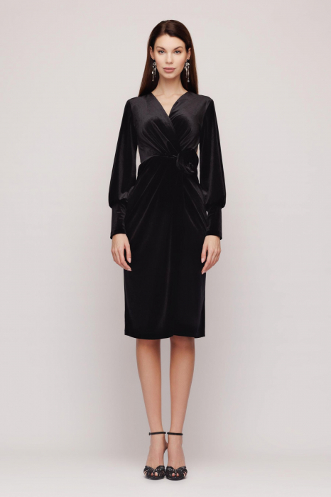 Rochie 4474 neagra catifea Mizar [2]