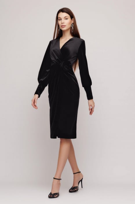 Rochie 4474 neagra catifea Mizar [4]