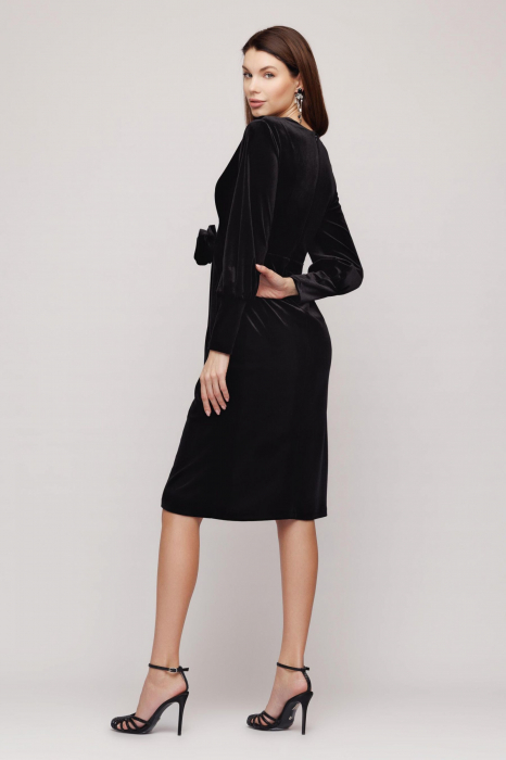 Rochie 4474 neagra catifea Mizar [3]