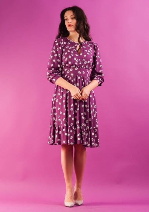 Rochie 4635 mov flori Moze [2]