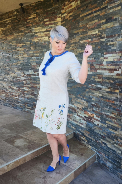 Rochie 467 in bej Effect [3]