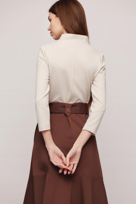 Rochie 5001 bej/maro Mizar [3]