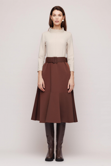 Rochie 5001 bej/maro Mizar [2]