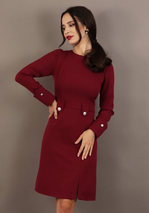 Rochie 5019 burgundy Moze