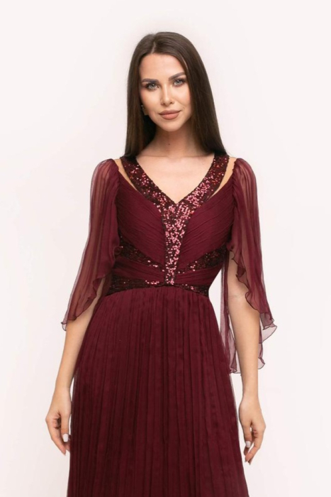 Rochie 5064 bordo Ginette [2]