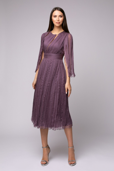 Rochie 5095 matase nat. mov Ginette