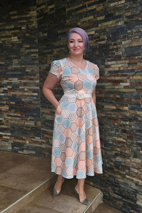 Rochie 5113 bumbac imprimat La Donna [3]