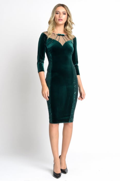 Rochie 515 verde Ginette 40