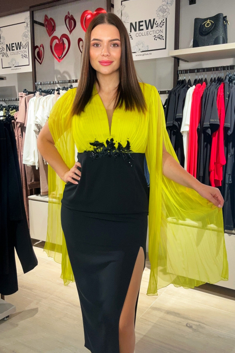 Rochie 5150 matase lime Ginette [2]