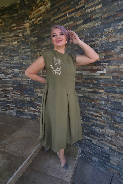 Rochie 5223 kaki Mizar