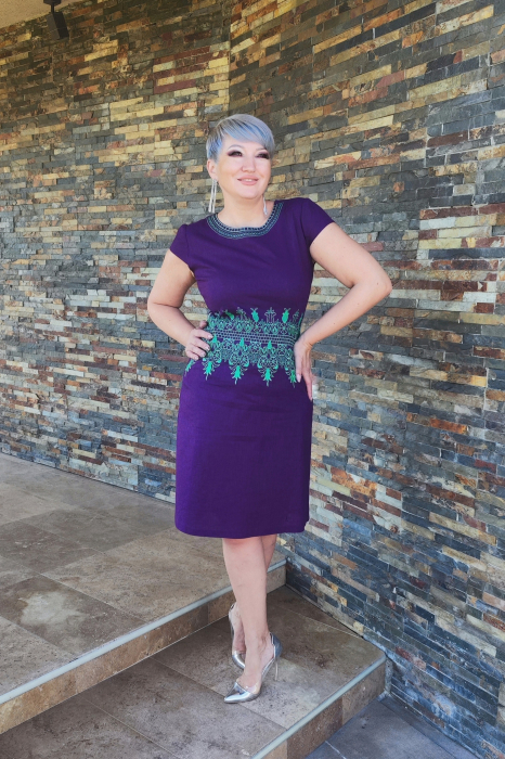 Rochie 525 in indigo Effect [3]