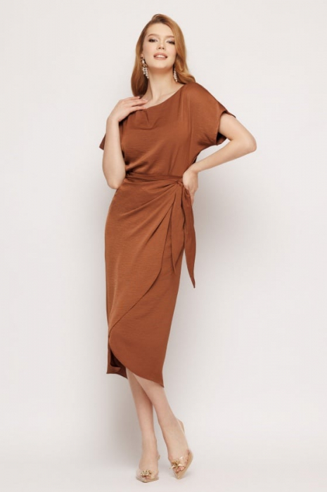 Rochie 5266 petrecuta maro Mizar [2]
