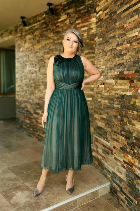 Rochie 528 t68 verde ginette