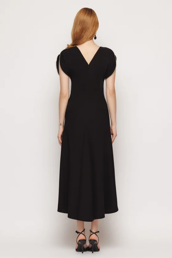 Rochie 5293 neagra strasuri Mizar [5]
