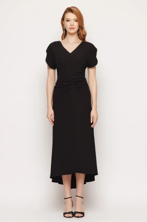 Rochie 5293 neagra strasuri Mizar [2]