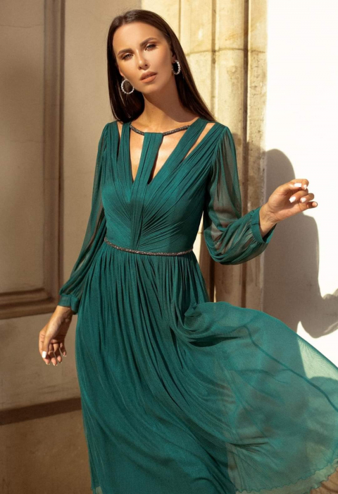 Rochie 537/T66 verde Ginette [2]