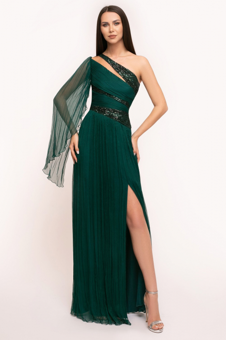 Rochie 552 T68 verde Ginette