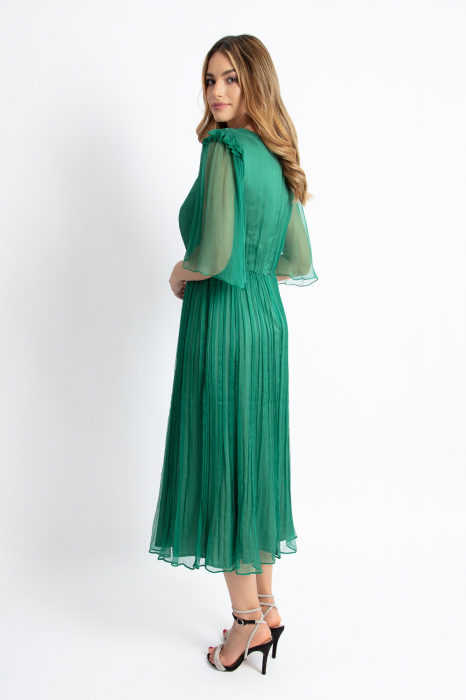Rochie 710 verde matase naturala Viada [5]