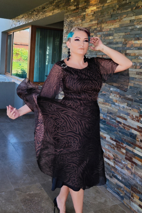Rochie 768 imp maro Viada [2]