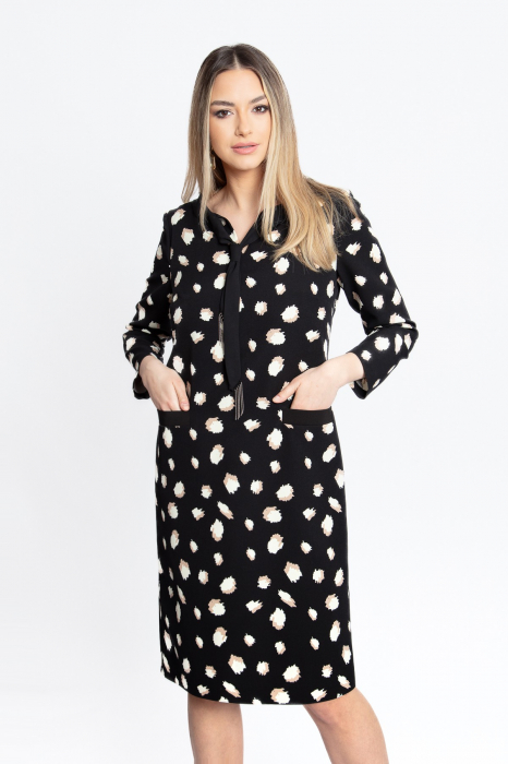 Rochie 824 neagra imprimata Viada [2]